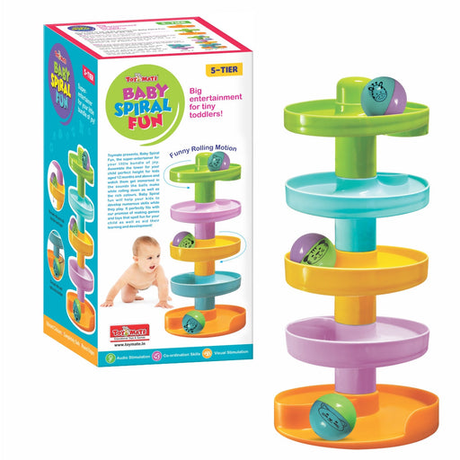 Baby Spiral Fun – 5-Tier Ball Drop Toy-simple-Toymate-Toycra