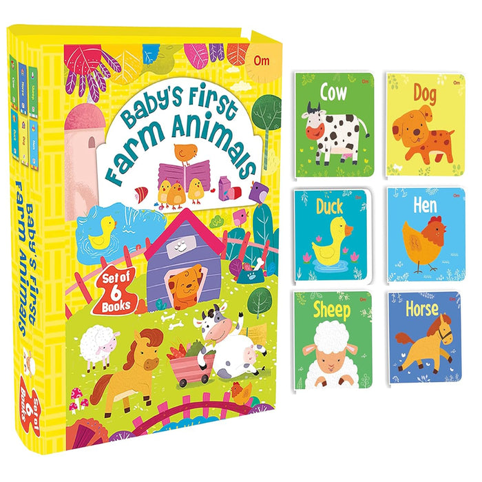 Baby's First Animals (Set Of 6 Mini Board Books)-Board Book-Ok-Toycra