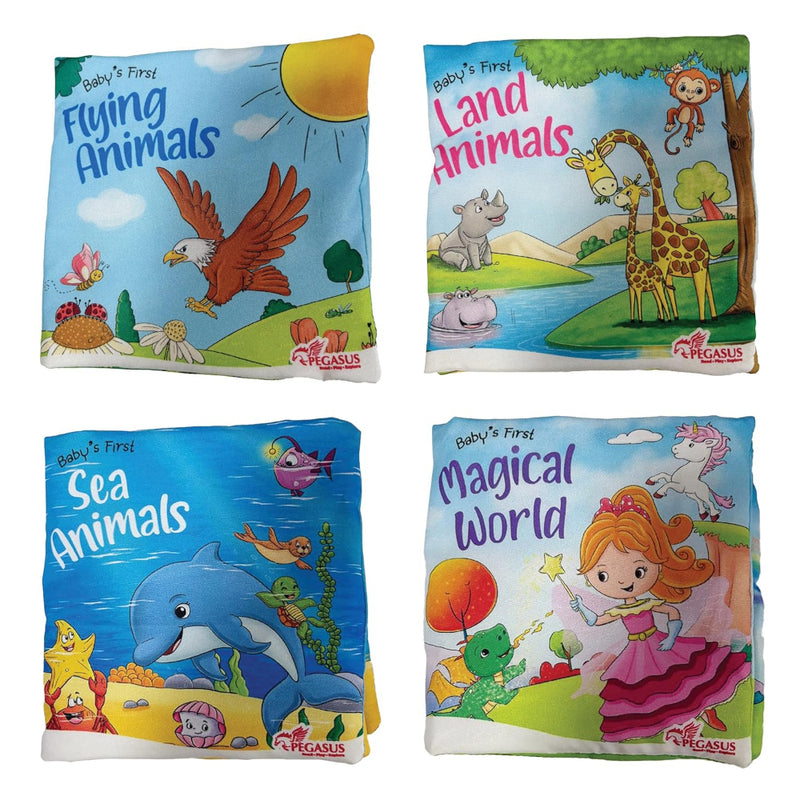 Baby's First Cloth Books (Set Of 4 Books)-Cloth Book-Pegasus-Toycra