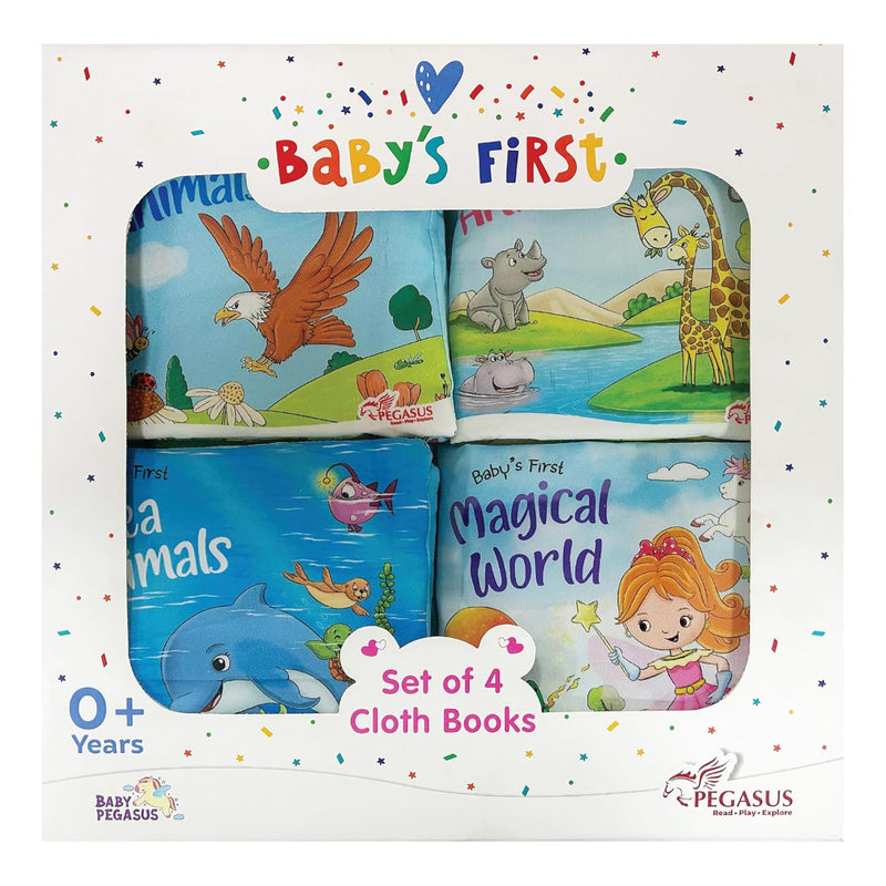 Baby's First Cloth Books (Set Of 4 Books)-Cloth Book-Pegasus-Toycra