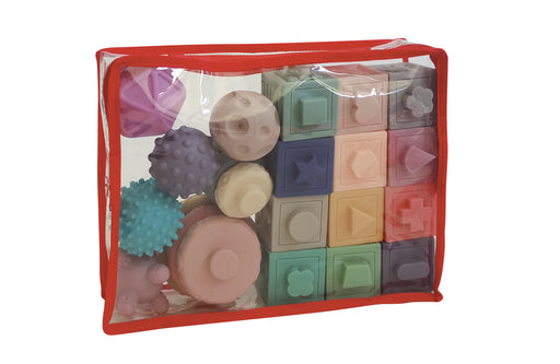 Baby's First Soft Sensory Toy Set -Blocks, Balls & Stacker (23 Pieces)-Infant Toys-Open Ended-Toycra