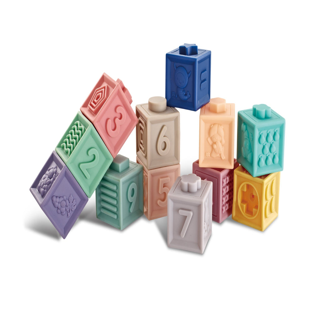 Baby's First Soft Sensory Toy Set -Blocks, Balls & Stacker (23 Pieces ...