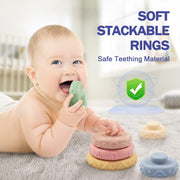 Baby's First Soft Sensory Toy Set -Blocks, Balls & Stacker (23 Pieces)