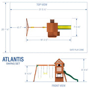 Backyard Discovery Atlantic Wooden Play Tower (incl. swings)