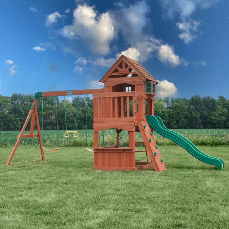 Backyard Discovery Atlantic Wooden Play Tower (incl. swings)