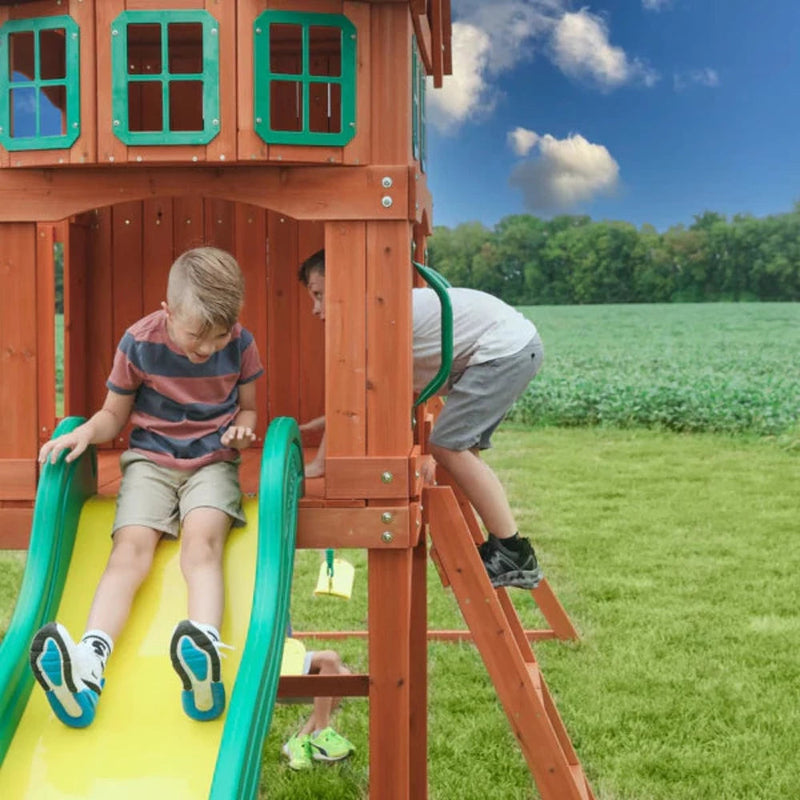 Backyard Discovery Atlantic Wooden Play Tower (incl. swings)