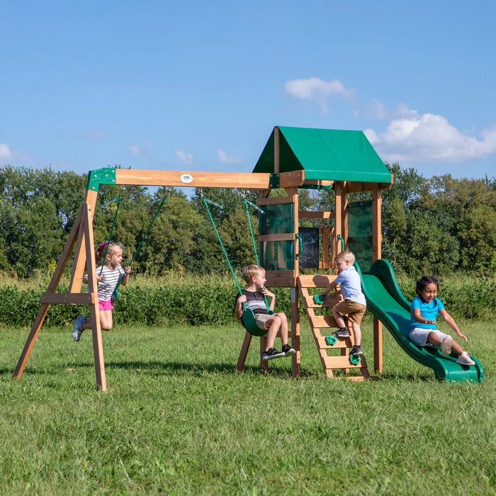 Backyard Discovery Buckley Hill Wooden Swing Set - Main Image