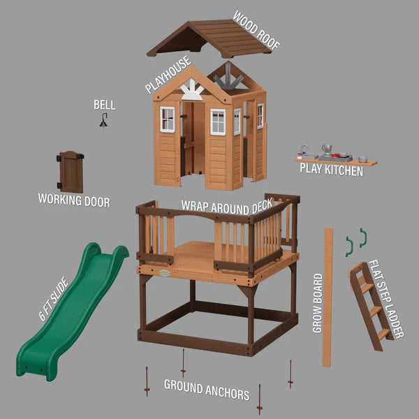 Backyard Discovery Echo Heights Elevated Cedar Playhouse Toycra