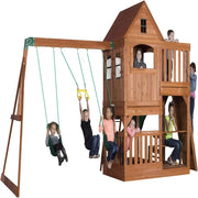 Backyard Discovery Hillcrest All Cedar Wooden Swing Set-Outdoor Toys-Step2-Toycra
