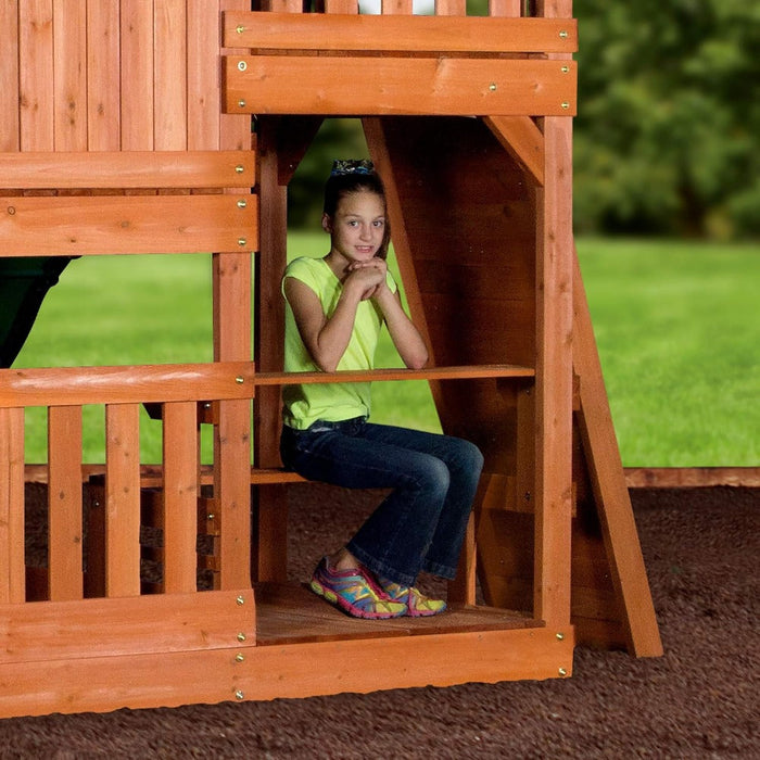 Backyard Discovery Hillcrest All Cedar Wooden Swing Set-Outdoor Toys-Step2-Toycra