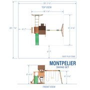 Backyard Discovery Montpelier Cedar Wood Swing Set