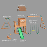 Backyard Discovery Montpelier Cedar Wood Swing Set