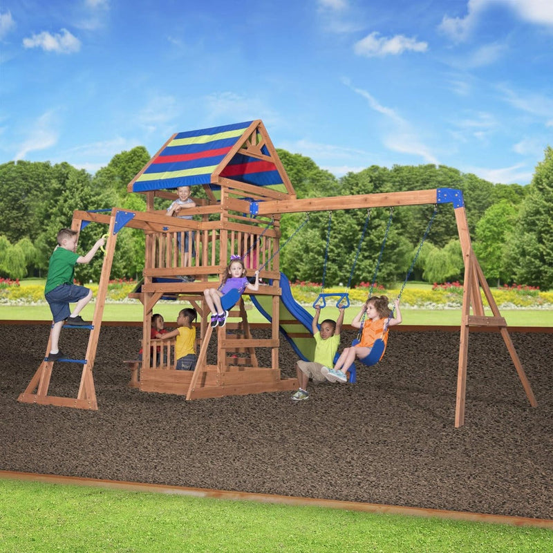 Backyard Discovery Northbrook Wooden Play Tower-Outdoor Toys-Step2-Toycra