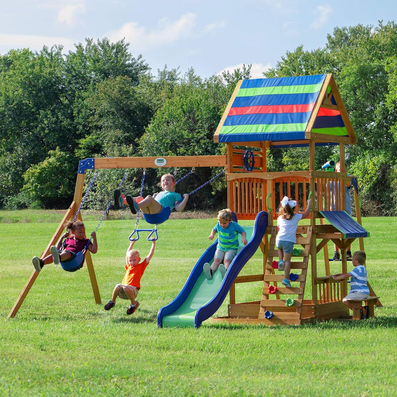 Backyard Discovery Northbrook Wooden Play Tower (incl. swings)