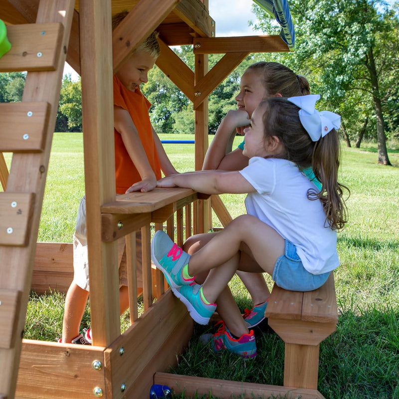 Backyard Discovery Northbrook Wooden Play Tower (incl. swings)