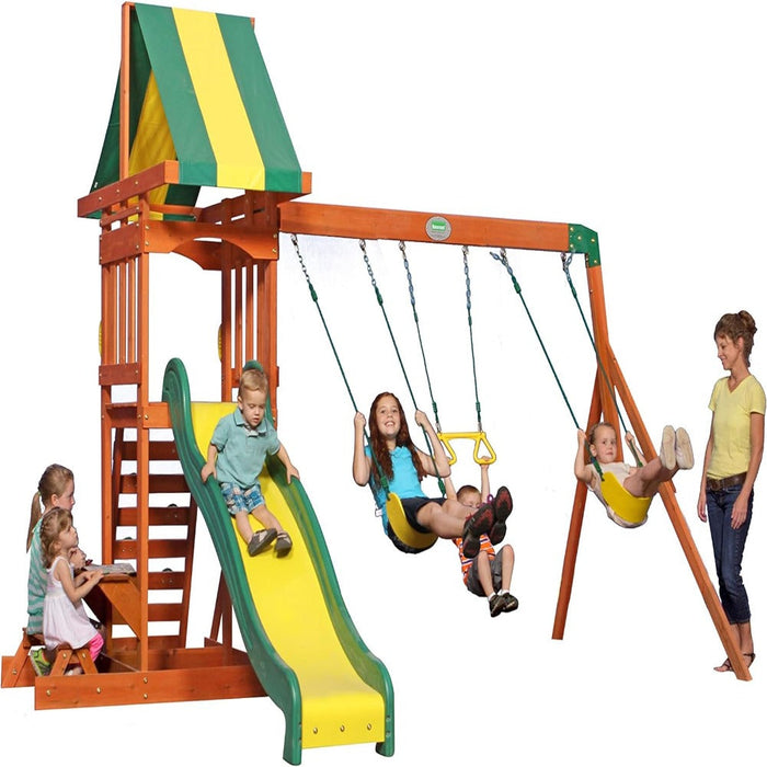 Backyard Discovery Sunnydale Wooden Play Tower-Outdoor Toys-Step2-Toycra