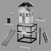 Backyard Discovery Sweetwater Heights Elevated Playhouse -White