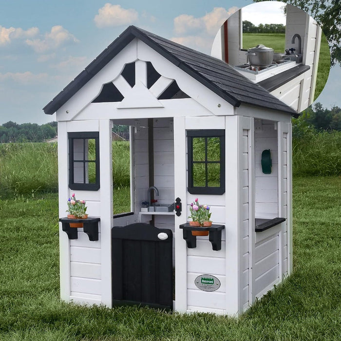 Backyard Discovery Sweetwater Wooden Playhouse -White