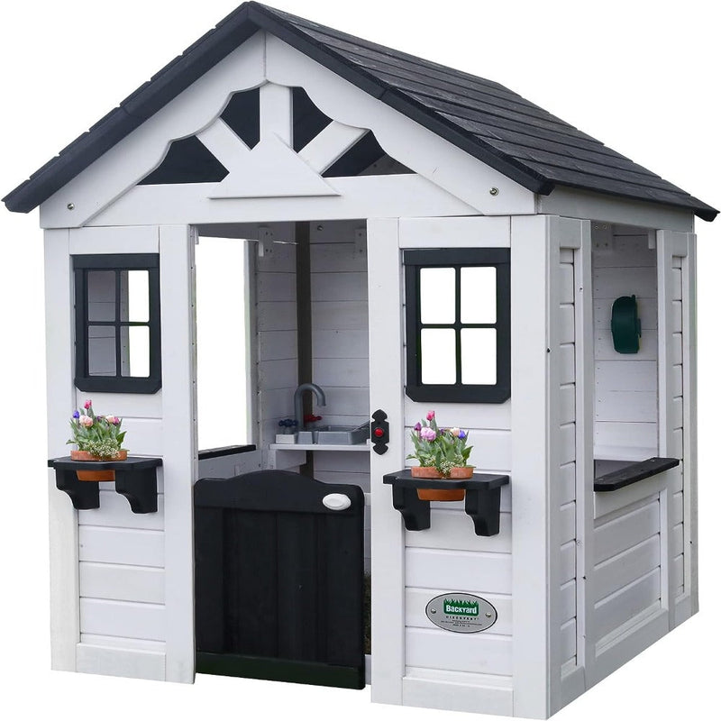 Backyard Discovery Sweetwater Wooden Playhouse -White-Outdoor Toys-Step2-Toycra