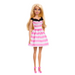 Barbie 65th Anniversary Fashion Doll With Blonde Hair, Pink Striped Dress And Accessories-Dolls-Barbie-Toycra