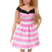 Barbie 65th Anniversary Fashion Doll With Blonde Hair, Pink Striped Dress And Accessories-Dolls-Barbie-Toycra