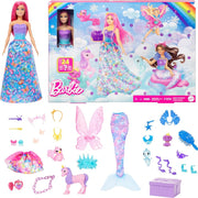 Barbie Advent Calendar, Fashion Doll & 24 Surprise Accessories, Transform To Mermaid & More