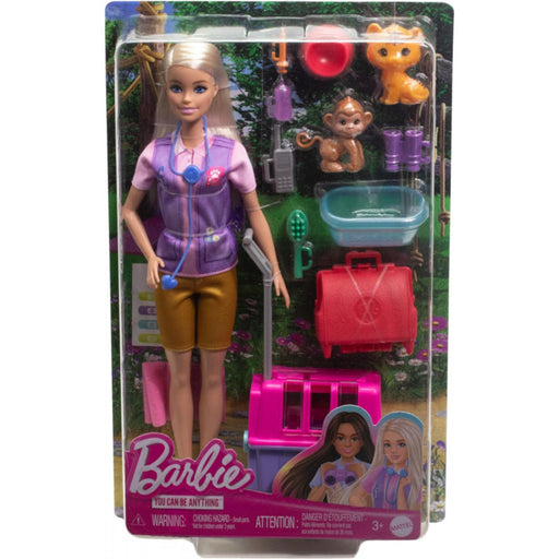 Barbie Animal Rescue Recovery Playset With Blonde Doll, Animal Figures Accessories