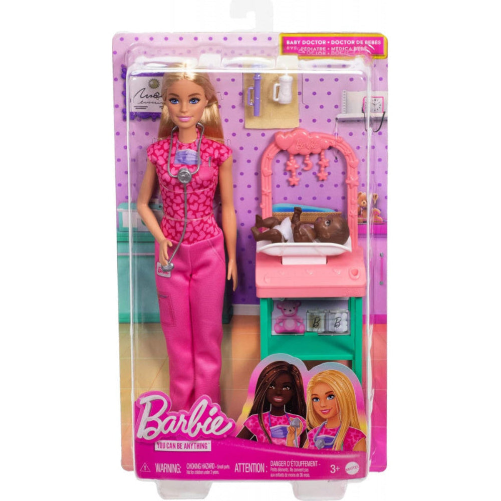 Barbie Baby Doctor Doll With Blonde Fashion Doll, Baby Doll