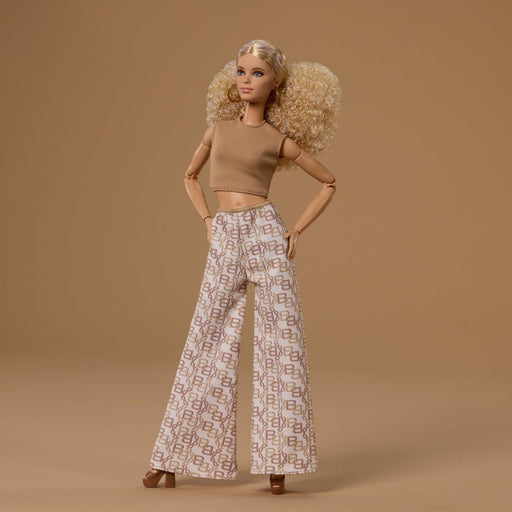 Barbie Basics Model 07 With Blonde Hair In White Pants With Golden Print Collectible Doll