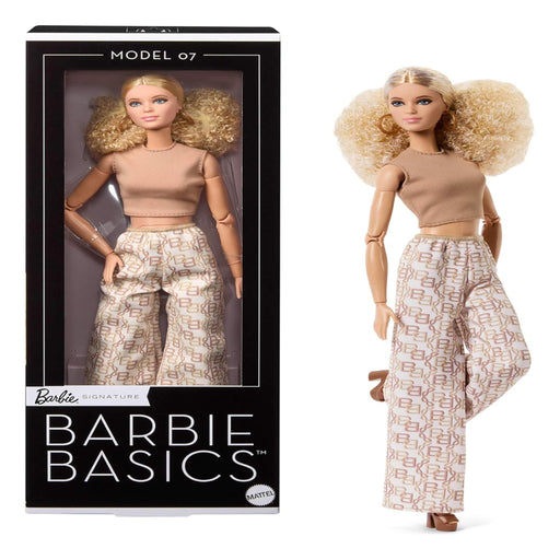 Barbie Basics Model 07 With Blonde Hair In White Pants With Golden Print Collectible Doll