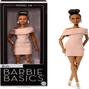 Barbie Basics Model 08 With Brunette Hair In Tan Dress & Strappy Heels Collectible Doll