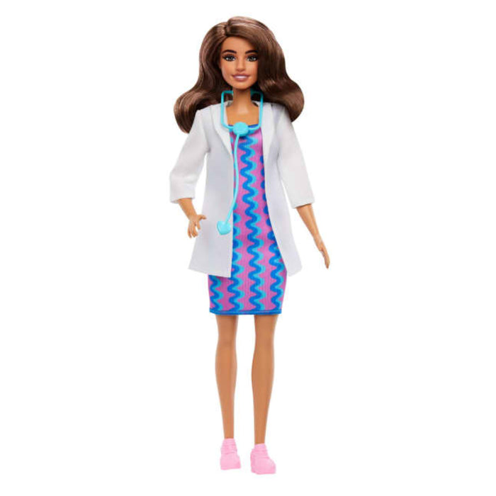 Barbie Careers Doctor Doll & Accessory, Fashion Doll Wearing Removable Look With Stethoscope-Dolls-Barbie-Toycra