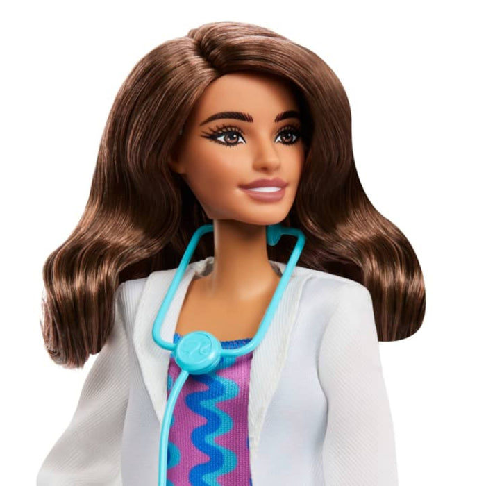 Barbie Careers Doctor Doll & Accessory, Fashion Doll Wearing Removable Look With Stethoscope-Dolls-Barbie-Toycra