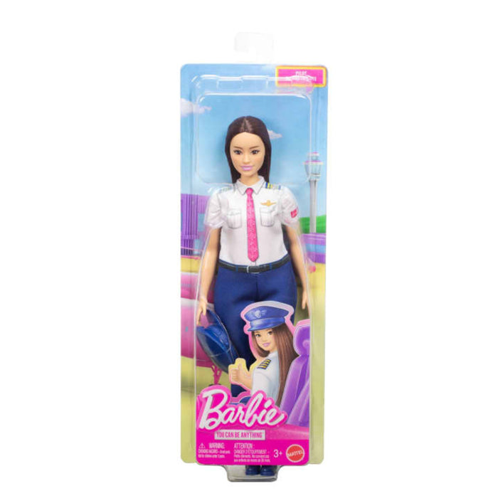 Barbie Careers Pilot Fashion Doll Wearing Removable Look with Flight Uniform-Dolls-Mattel-Toycra