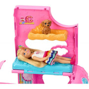 Barbie Chelsea 2-in-1 Camper Playset With Chelsea Small Doll, 2 Pets & 15 Accessories