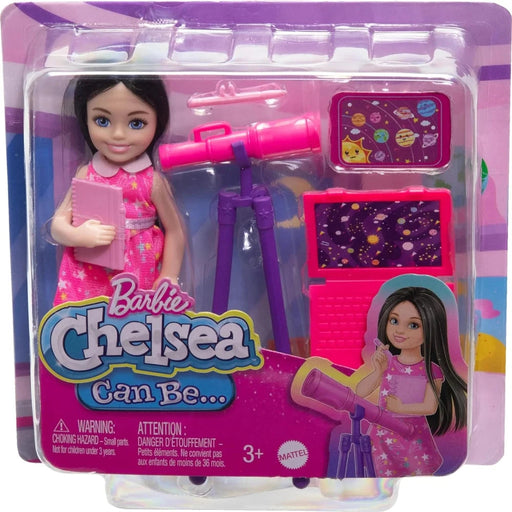 Barbie Chelsea Astronomer Doll & Accessories Set, Career-Themed Brunette Small Doll-Dolls-Barbie-Toycra