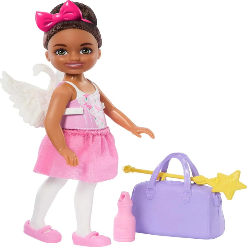 Barbie Chelsea Ballerina Doll & Accessories Set, Career-Themed Brunette Small Doll