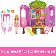 Barbie Chelsea Barbie Doll And Treehouse Playset With Pet Puppy