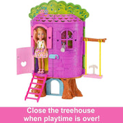 Barbie Chelsea Barbie Doll And Treehouse Playset With Pet Puppy
