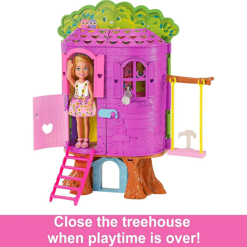 Barbie Chelsea Barbie Doll And Treehouse Playset With Pet Puppy