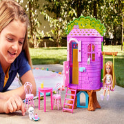 Barbie Chelsea Barbie Doll And Treehouse Playset With Pet Puppy