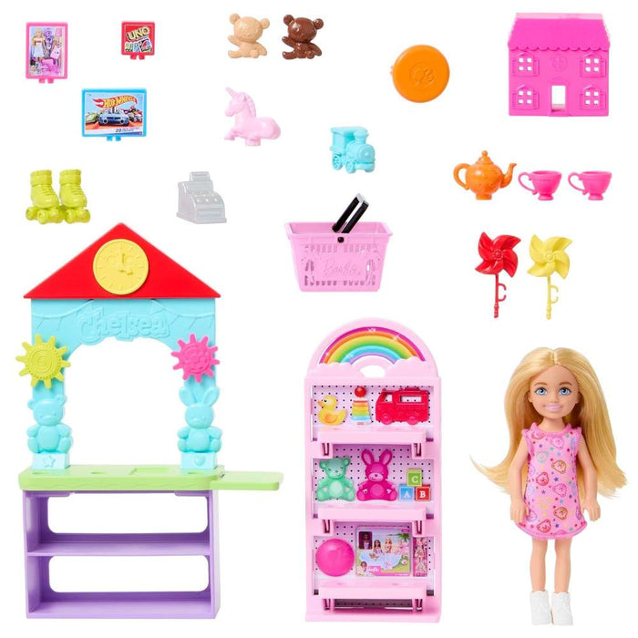 Barbie Chelsea Can Be… Toy Store Playset With Small Blonde Doll, Shop Furniture & 15 Accessories-Dolls-Barbie-Toycra