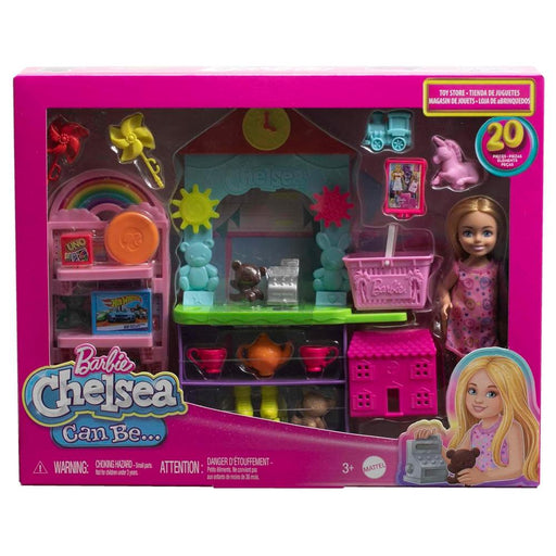 Barbie Chelsea Can Be… Toy Store Playset With Small Blonde Doll, Shop Furniture & 15 Accessories-Dolls-Barbie-Toycra