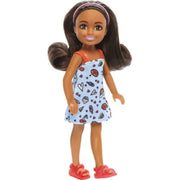 Barbie Chelsea Doll, Small Doll Wearing Removable Blue Dress With Brown Hair & Green Eyes