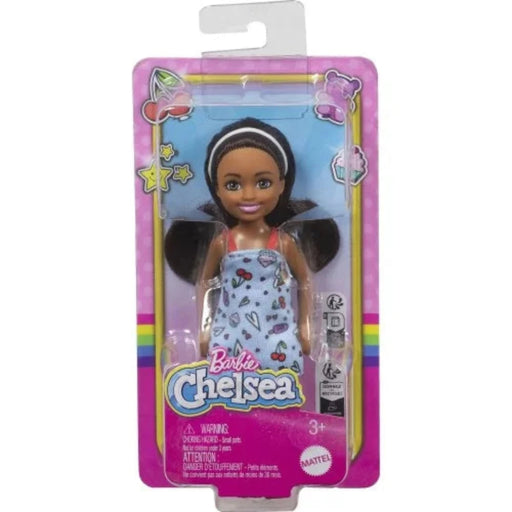 Barbie Chelsea Doll, Small Doll Wearing Removable Blue Dress With Brown Hair & Green Eyes