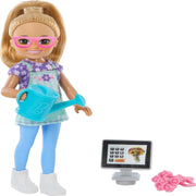Barbie Chelsea Florist Doll & Accessories Set, Career-Themed Blonde Small Doll
