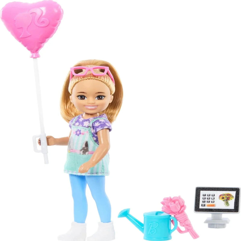 Barbie Chelsea Florist Doll & Accessories Set, Career-Themed Blonde Small Doll