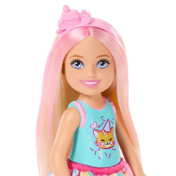 Barbie Club Chelsea Birthday-Themed Small Doll With Pink-Streaked Blonde Hair & Party Accessories-Dolls-Barbie-Toycra