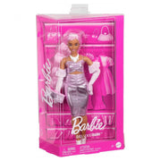 Barbie Deluxe Style Doll #1 in Glossy Pink Barbiecore Dress With Velvet Gloves, Pink Hair