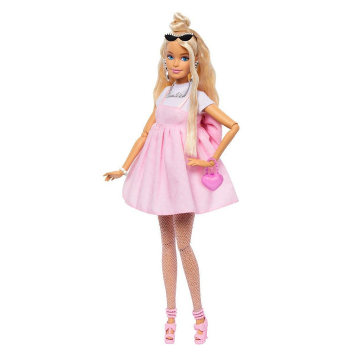 Barbie Deluxe Style Doll #3 in Pastel Pink Barbiecore Dress With Oversized Bow, Blond Hair-Dolls-Barbie-Toycra